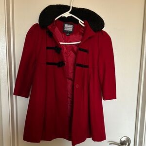 Rothschild Cherry Red Coat with Ebony Details